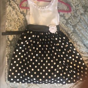 Kids Polka Dot Floral Dress